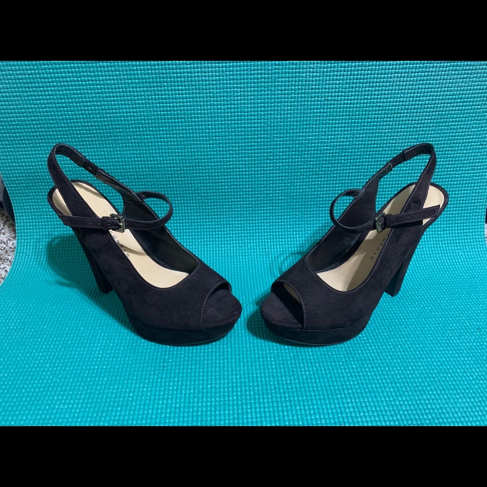 🌟HPx2🌟 Lauren Conrad Brown Suede 6.5 Heels - Picture 8 of 9